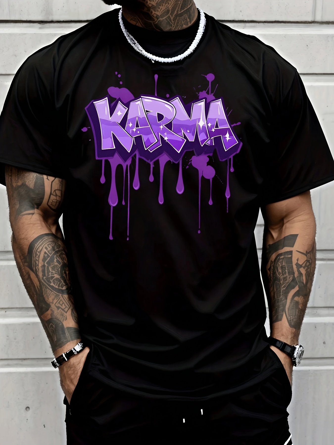 Street Fashion Graffiti - Футболка с принтом граффити и брызгами