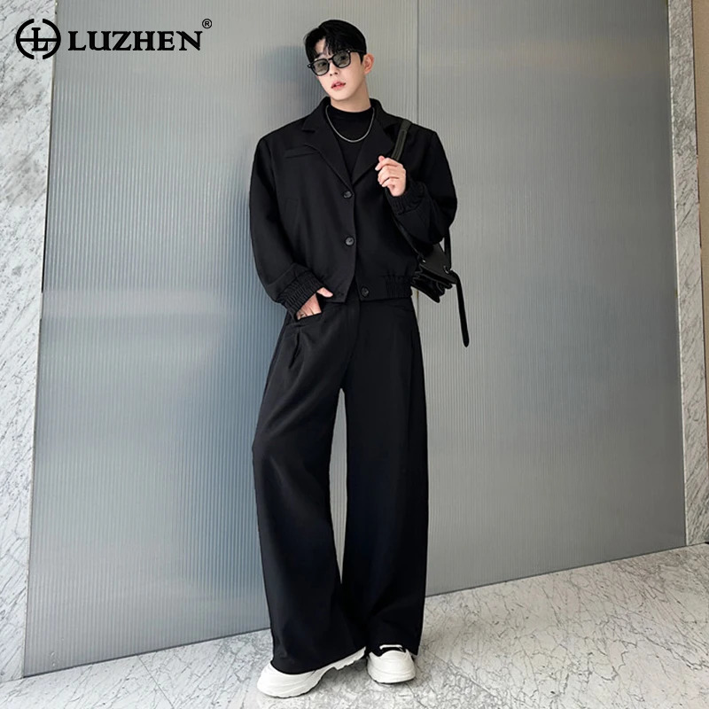 Street Fashion For 2026 - Мужской весенний блейзер LUZHEN с воротником,