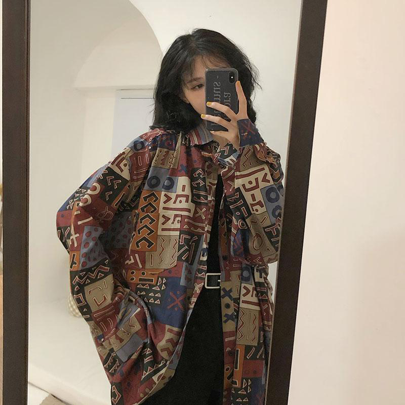 Street Fashion Korea - Винтажные женские блузки в стиле Харадзюку,