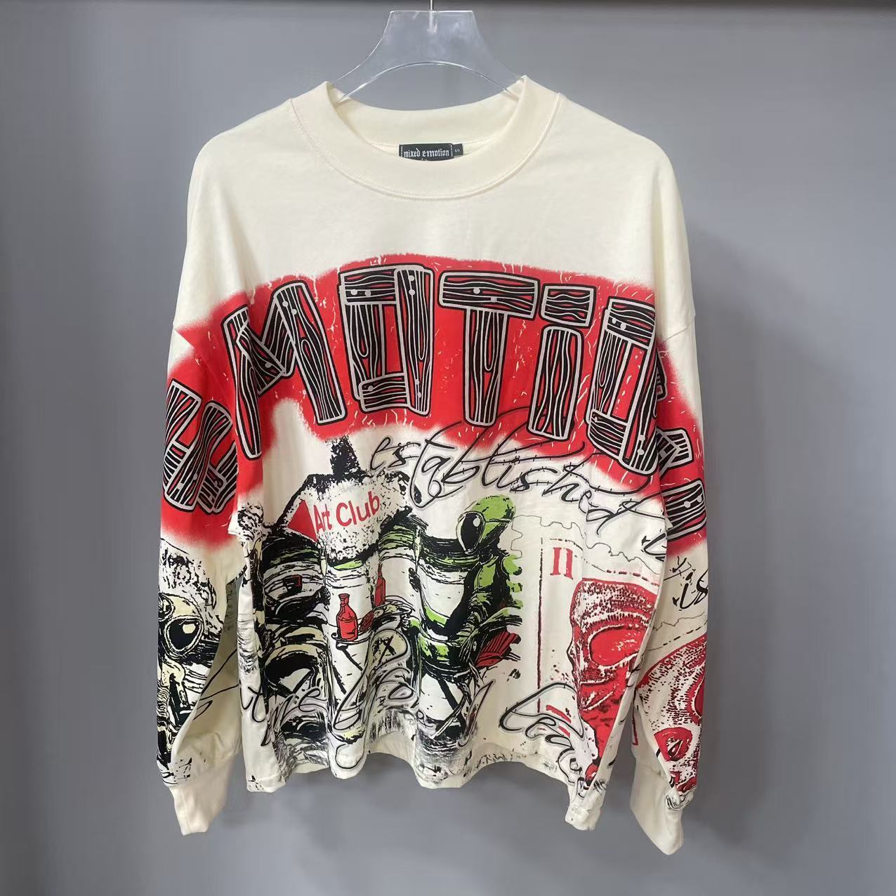 Street Fashion Vintage - Высококачественная дизайнерская футболка с длинным рукавом