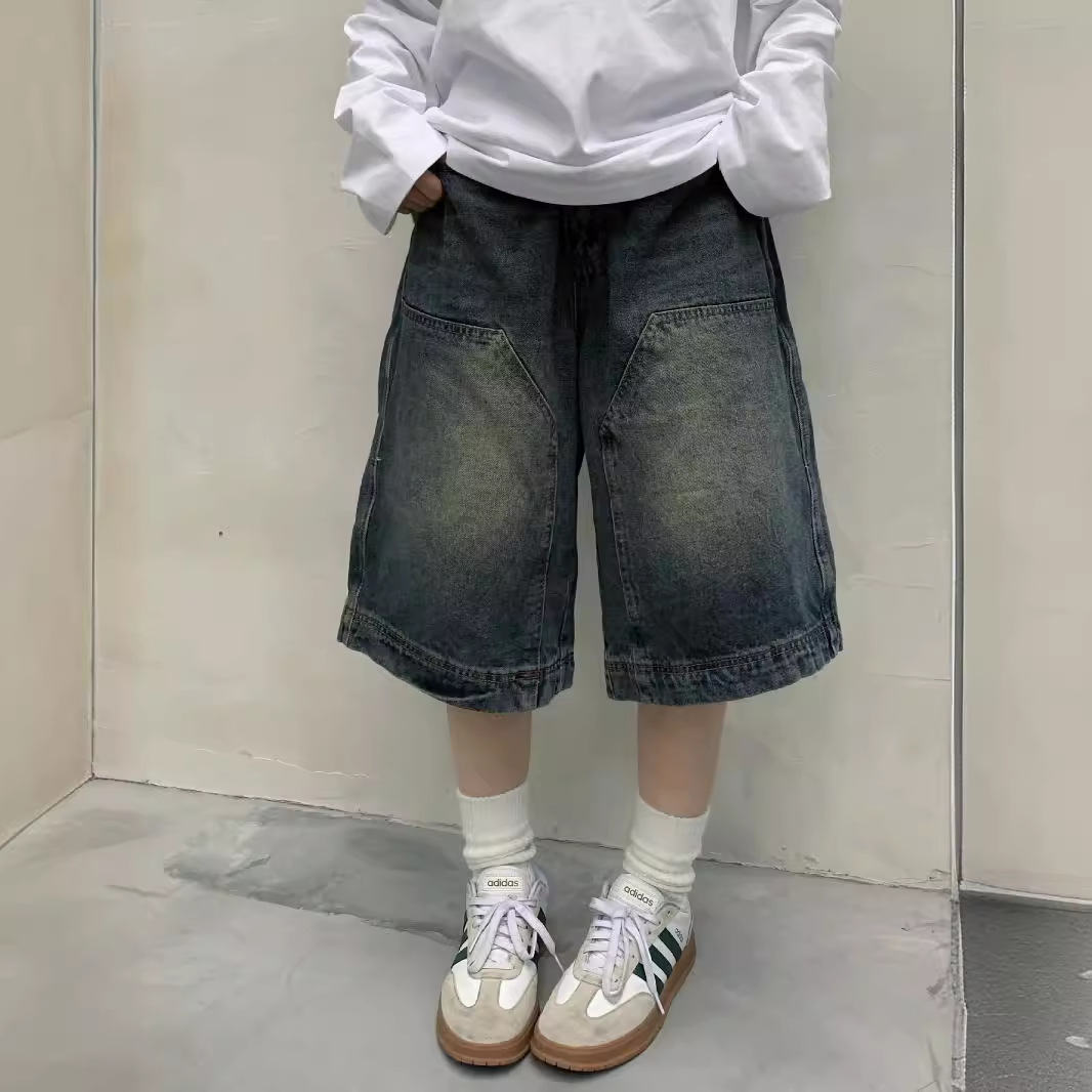 Street Fashion Jeans Men - Женские винтажные мешковатые джинсовые шорты Y2K,