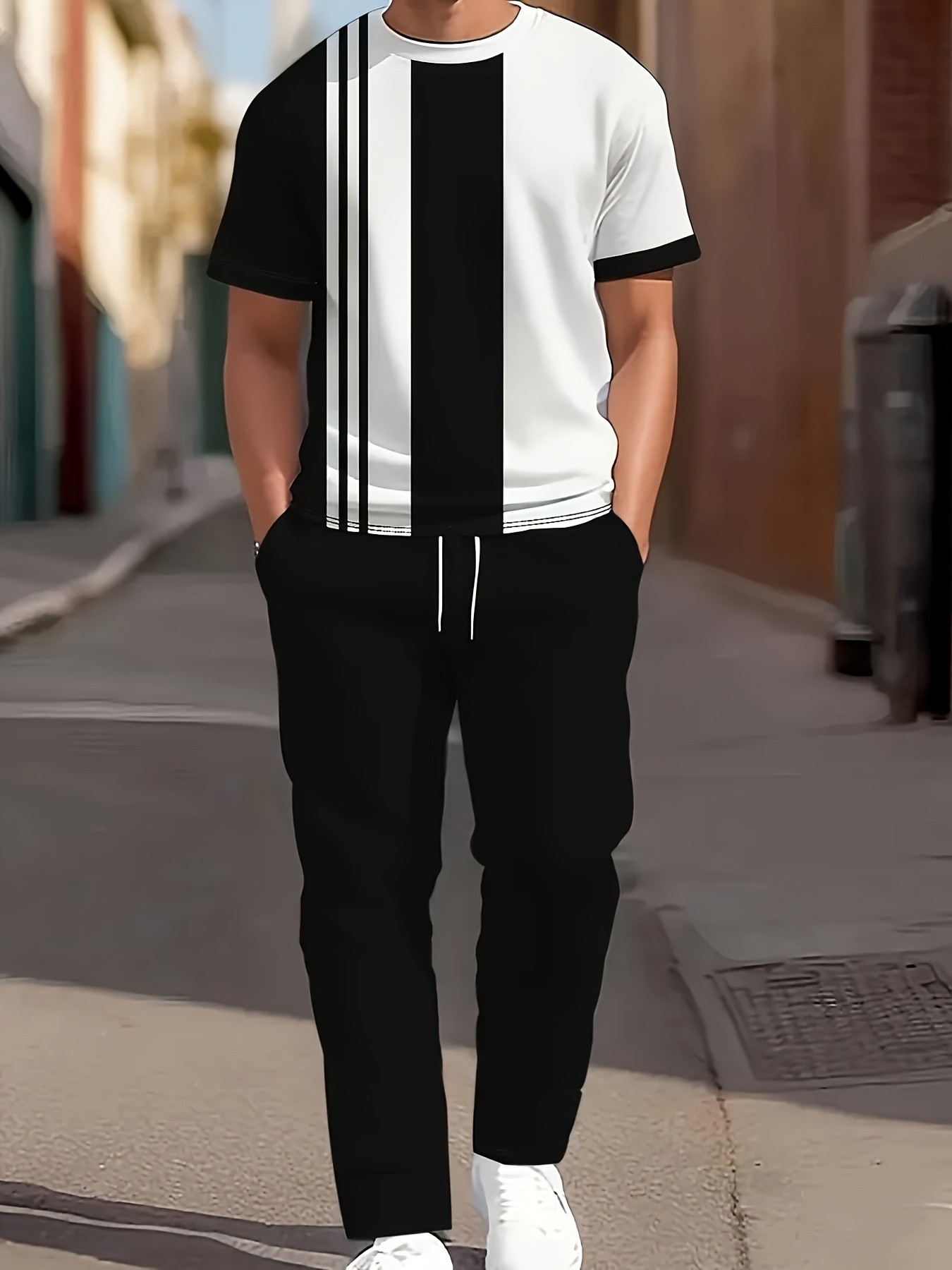 Street Fashion Male - Новый летний мужской комплект 2026: футболка
