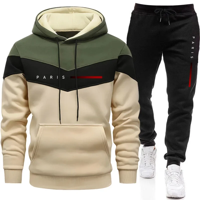 Street Fashion Male - Мужской спортивный костюм Paris Fashion: повседневные