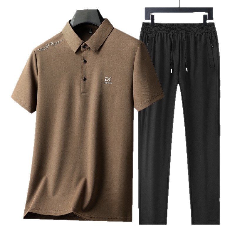 Street Fashion Male - Мужской повседневный спортивный костюм-двойка: модный уличный