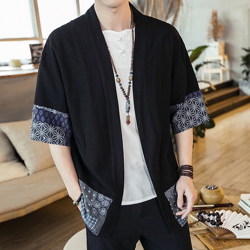 Street Fashion Male - Японское кимоно, мужской кардиган, уличная одежда
