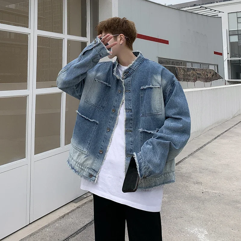 Мужская джинсовая куртка в аме – обзор и цена Street Fashion Jeans Men