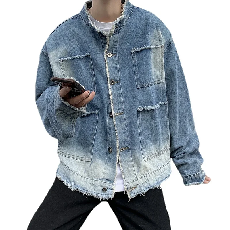 Мужская джинсовая куртка в аме – обзор и цена Street Fashion Jeans Men