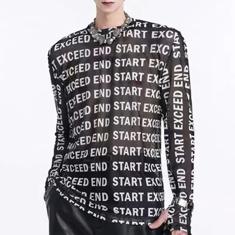 Мужские топы, модная сетчатая  – обзор и цена Street Fashion For Boy