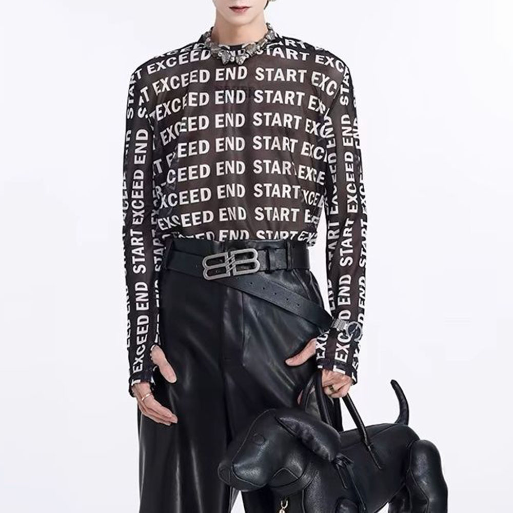 Мужские топы, модная сетчатая  – обзор и цена Street Fashion For Boy