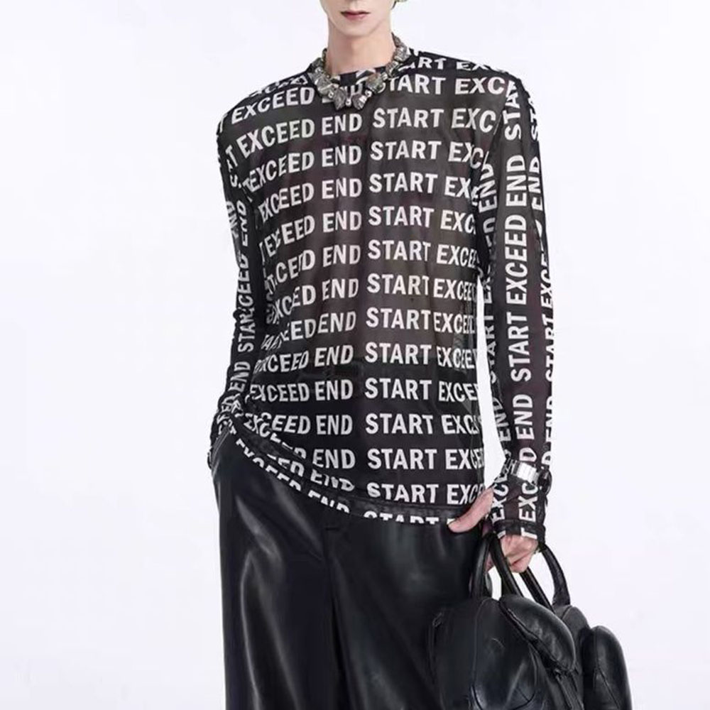 Мужские топы, модная сетчатая  – обзор и цена Street Fashion For Boy