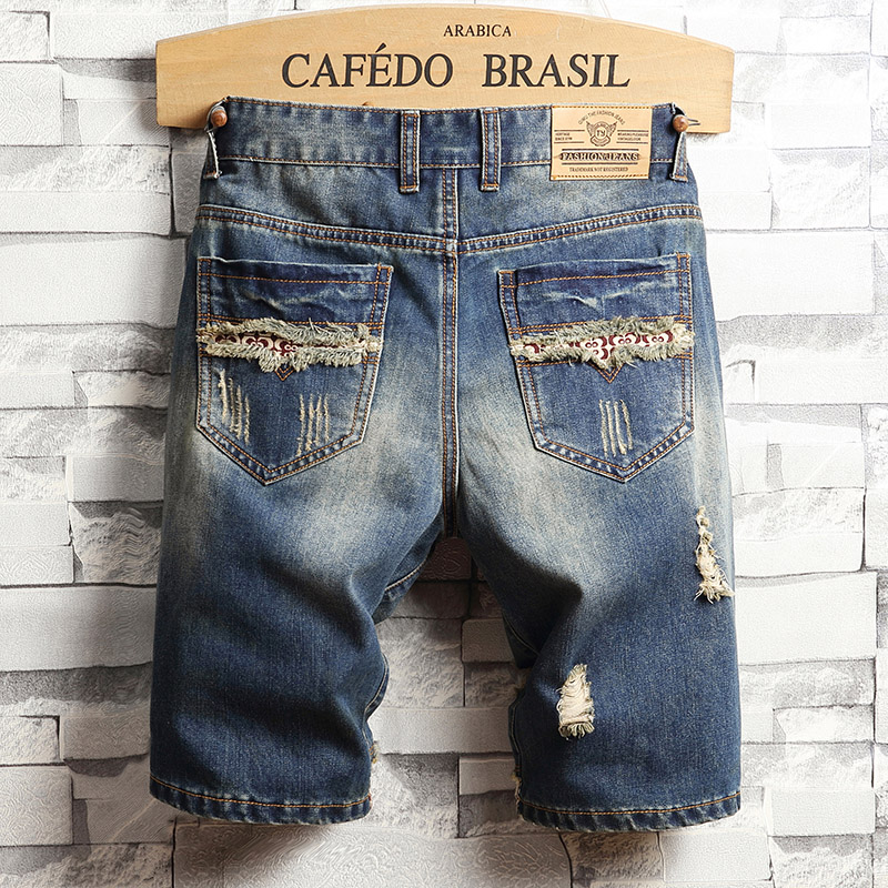 Рваные джинсовые шорты в стиле – обзор и цена Street Fashion Jeans Men