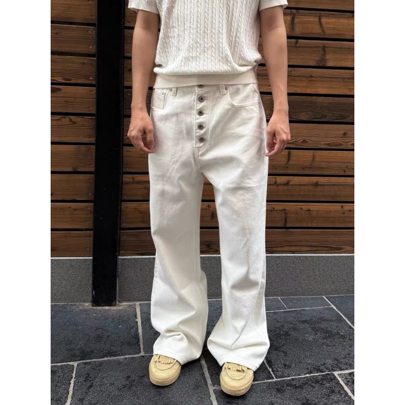 Мужские белые широкие джинсы с – обзор и цена Street Fashion Jeans Men