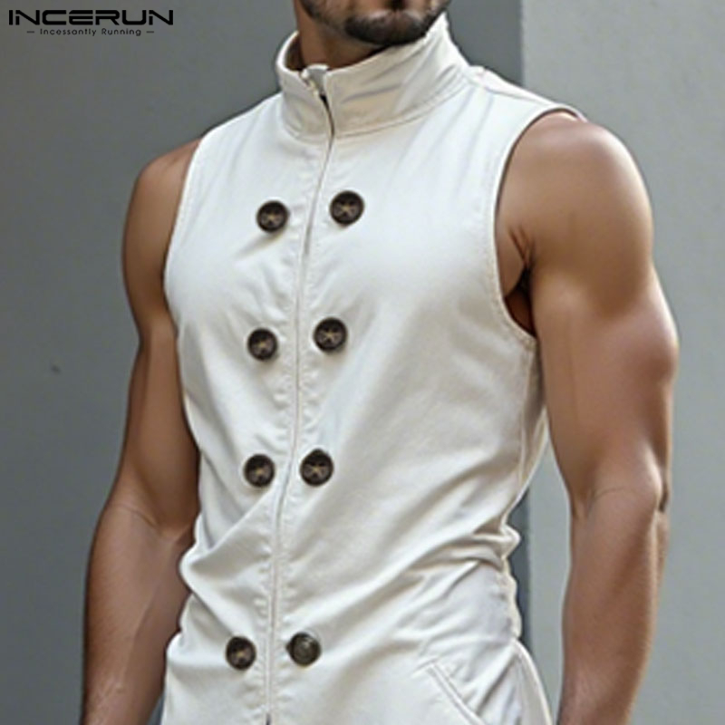 INCERUN мужские длинные стильн – обзор и цена Street Fashion Style Male