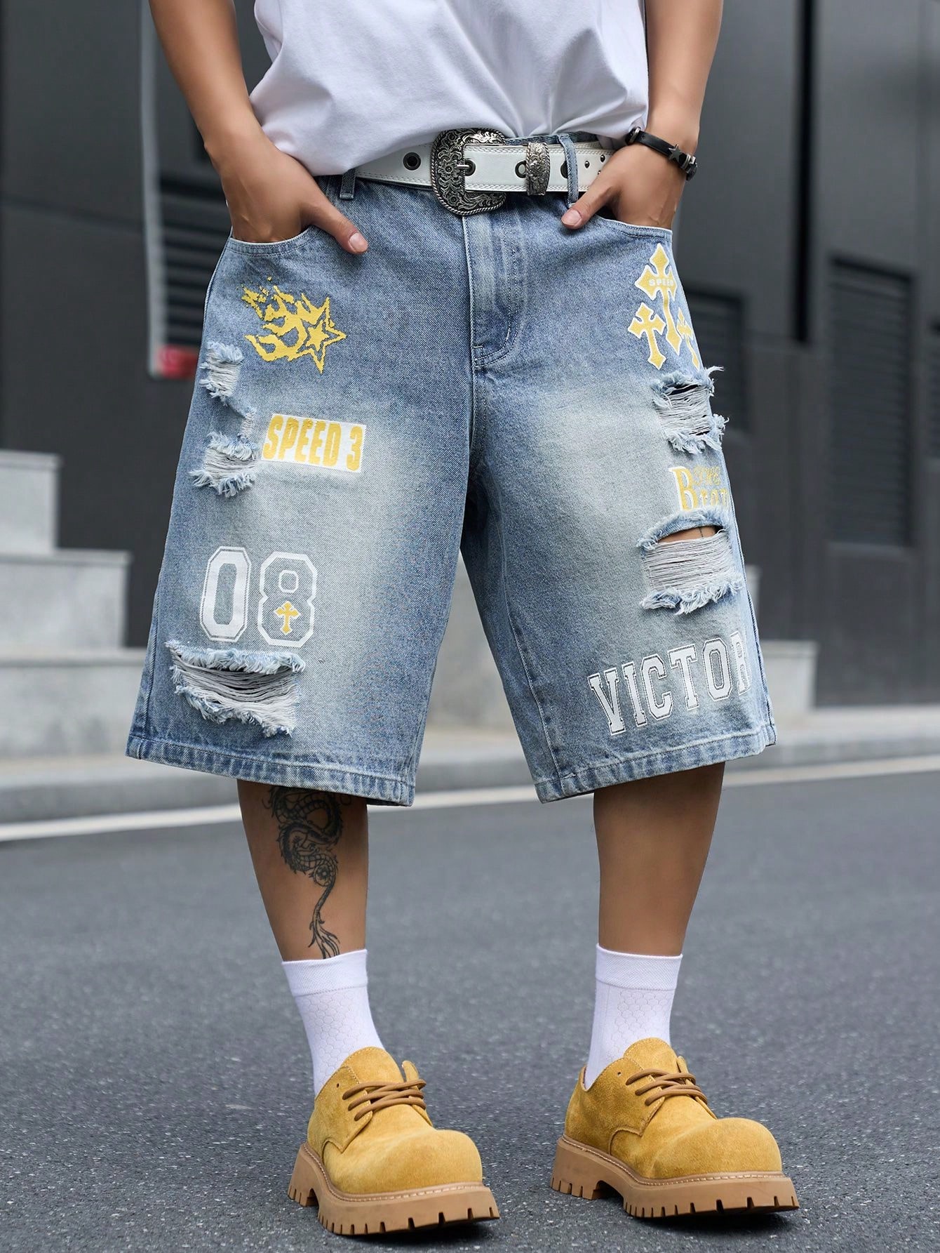 Мужские джинсовые шорты-бермуд – обзор и цена Street Fashion Jeans Men