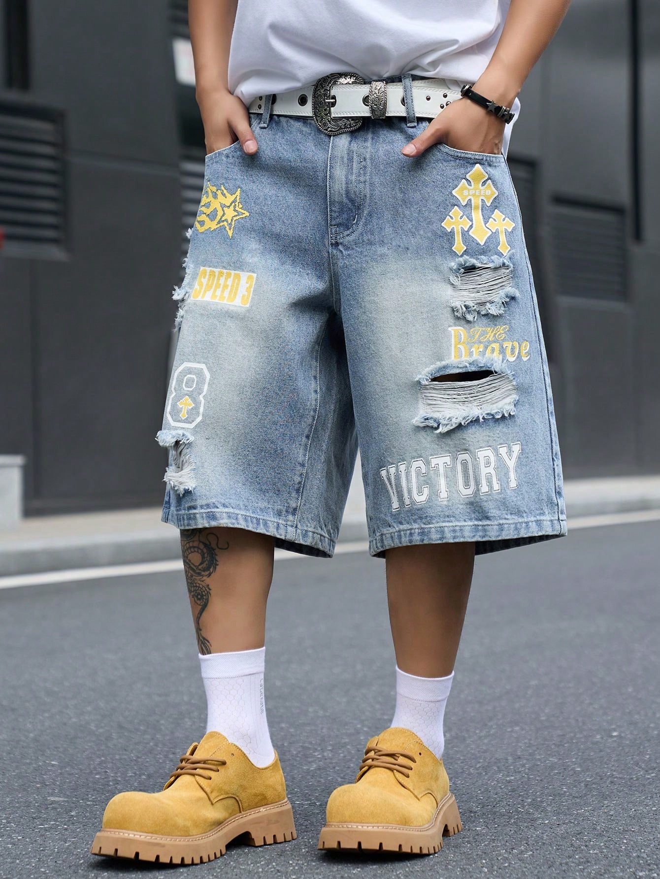 Мужские джинсовые шорты-бермуд – обзор и цена Street Fashion Jeans Men