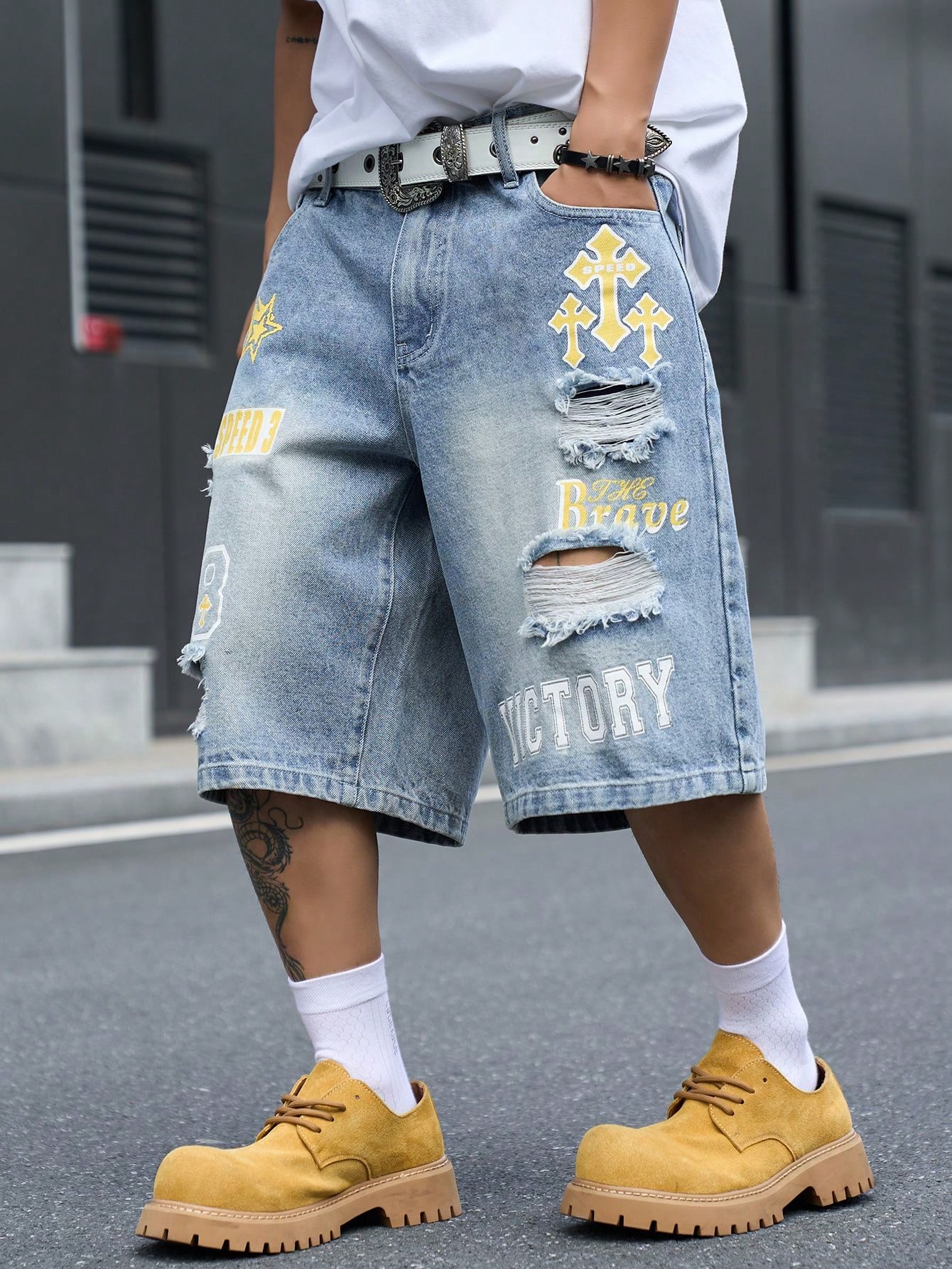 Мужские джинсовые шорты-бермуд – обзор и цена Street Fashion Jeans Men