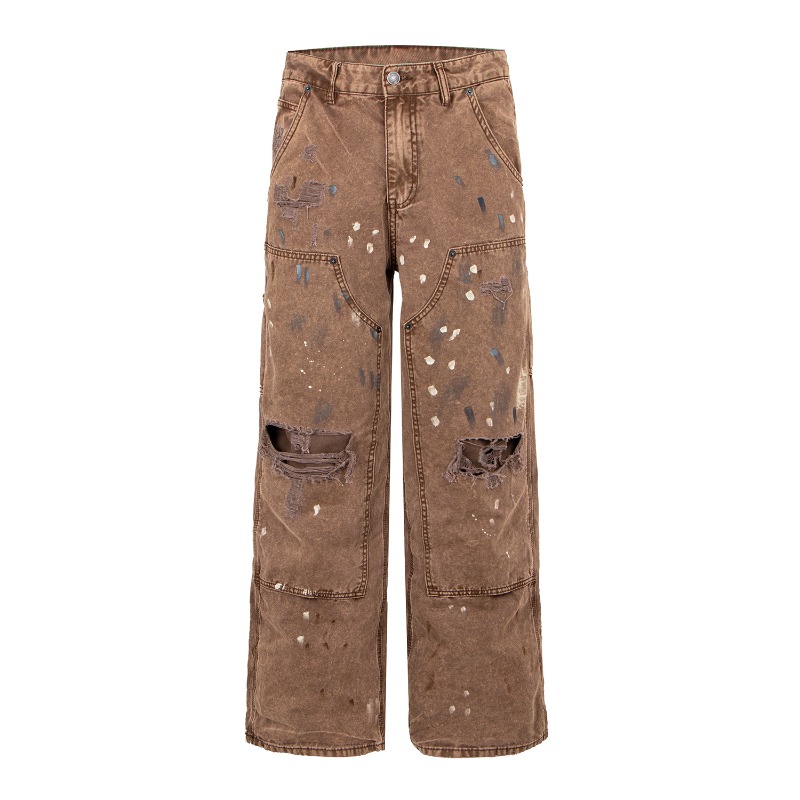 Американские ретро-джинсы с ши – обзор и цена Street Fashion Jeans Men